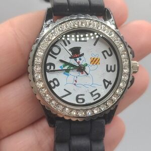 Snowman Christmas Watch‎ Geneva Platinum Glitter